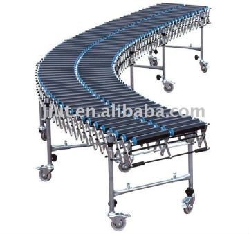 roller wheel extendable flexible conveyor