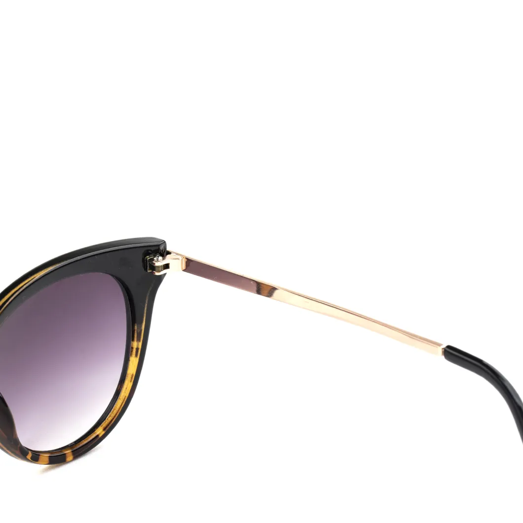 New Smart Design Cat Eye PC Farme Metal Temple Sunglasses