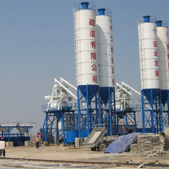 Portable 50m3 mini mix concrete batching plant Germany