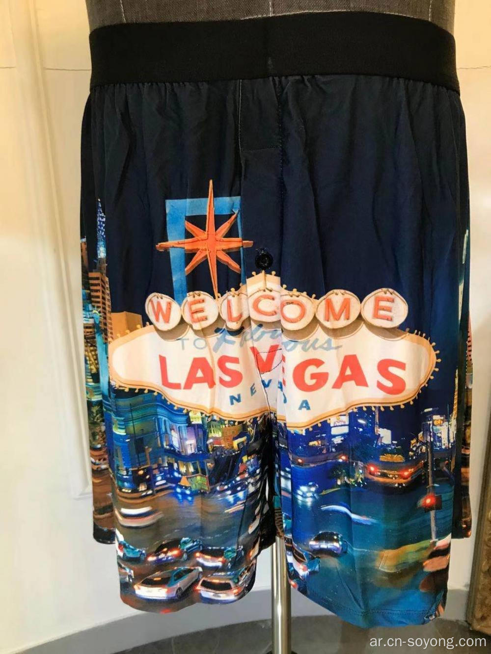 وضع OEM للرجال طباعة شورت LAS VEGAS