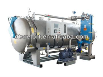Double water bath automatic meat sterilizing retort