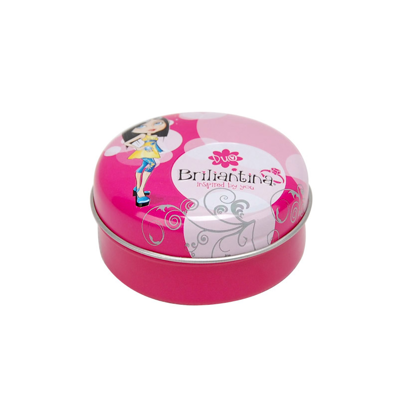 High quality balm ointment cream round cute metal tin box