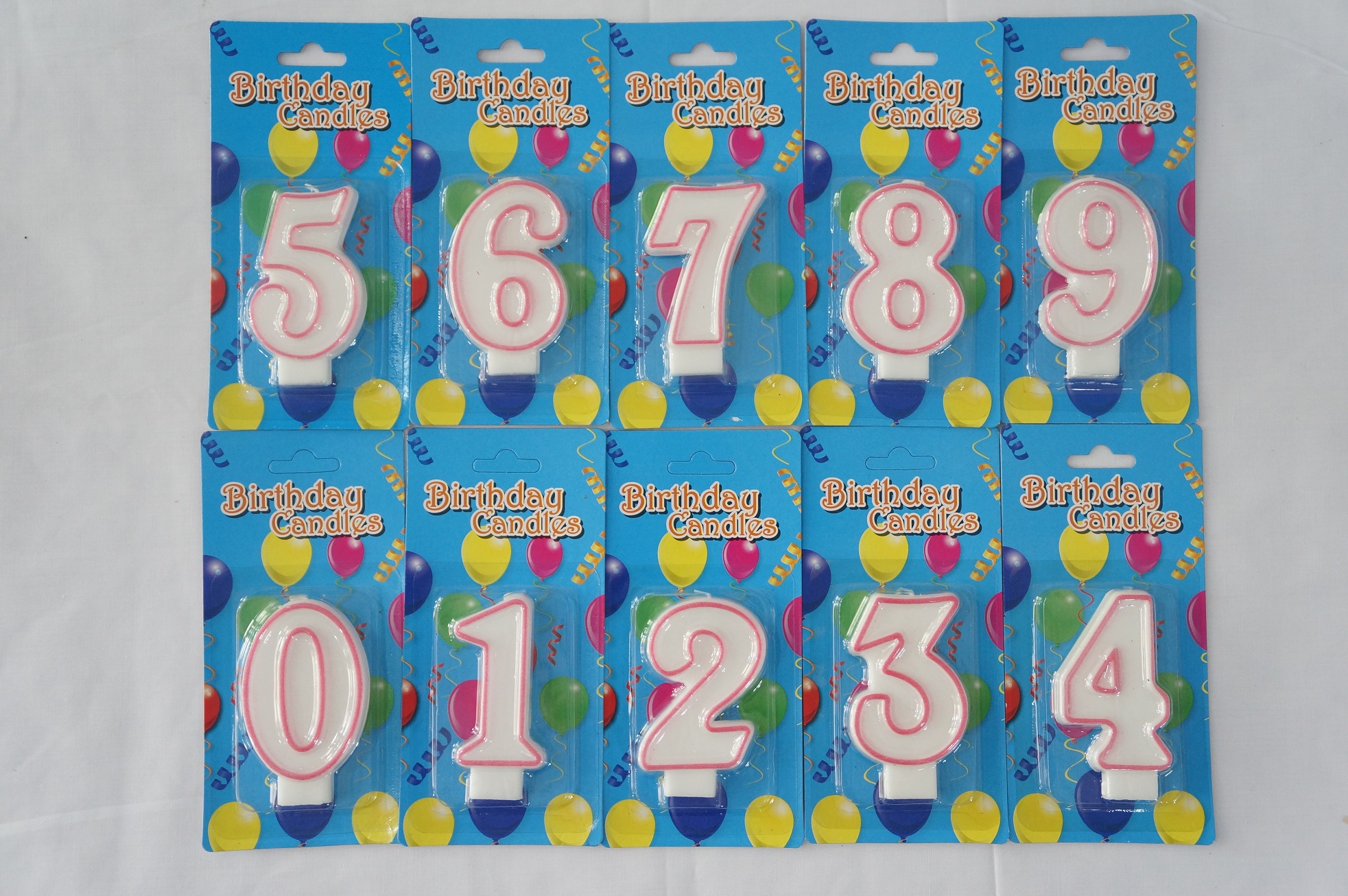 形の誕生日の蝋燭 Birthday Candles Number Shaped