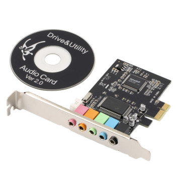 PCI Express PCI-E 5.1 Ch 6 Channel PCIE Audio Digital Sound Card Adapter CMI8738 CMI8738 Audio Sound Card