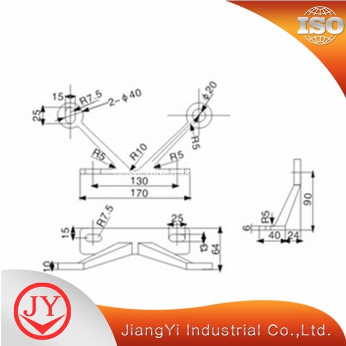 High profile connector for glass spider joint