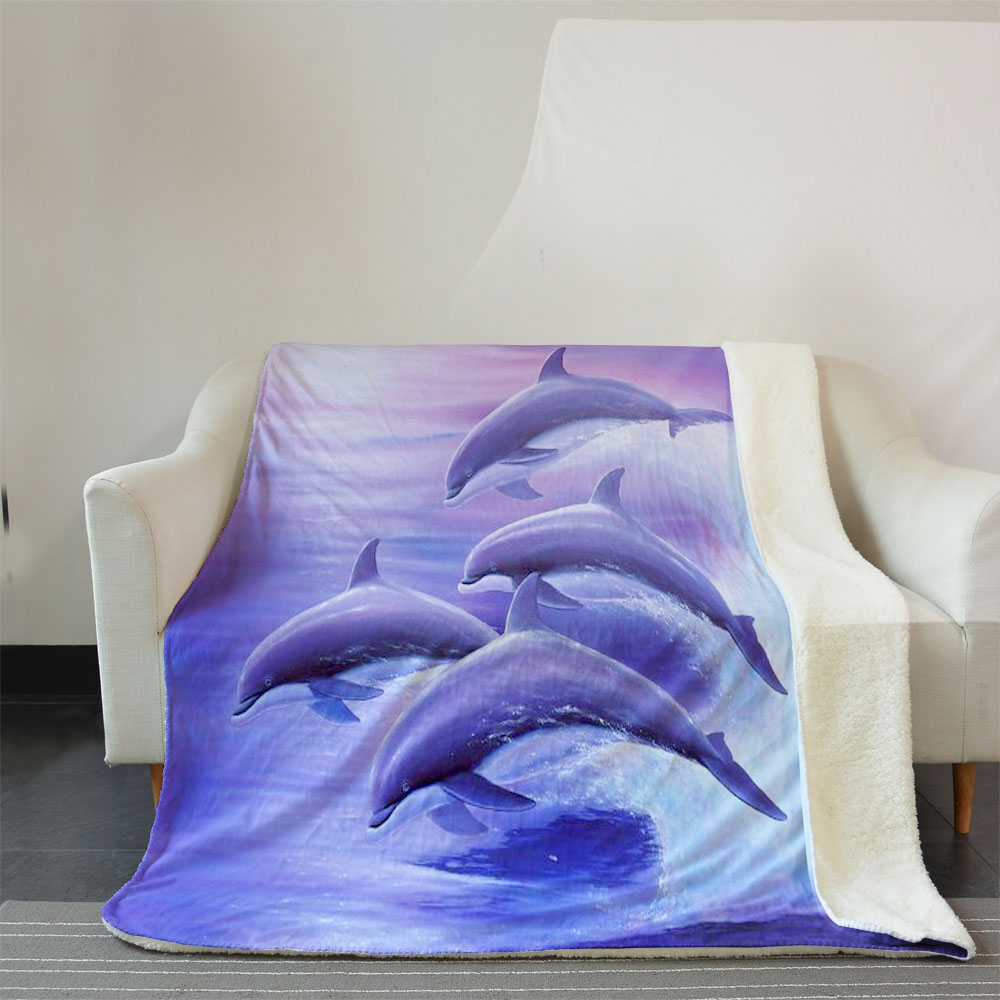 MOQ 100 OEM custom 3D digital print flannel blanket