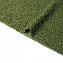 Mossy Green Sparkle Knit Wool Blend Fabric