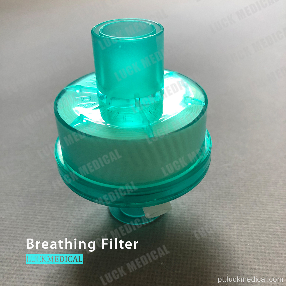 Filtro viral bacteriano descartável Filtro respiratório