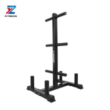 ZYFIT Vertical Gym Movable Barbell Bumper Weight Plate Storage Rack