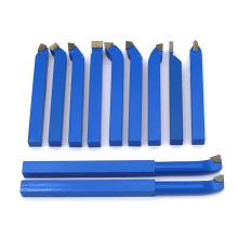 11 Piece Tungsten Carbide Tipped Lathe Tool Set with 12mm Square Shank Brazed Holders for Metal