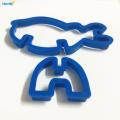 Crocchetta di biscotto di biscotto animale a forma di ippopotamo di plastica 3D