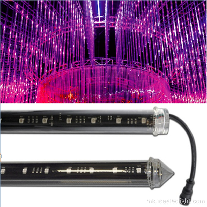 3D DMX LED метеорски светла за декорација LED цевка
