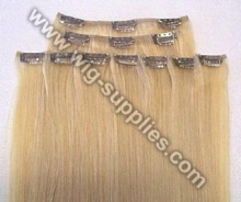 Mongolian Remy Hair Silk Straight  Clip Weft