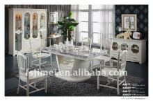 Elegant stone top dining tables