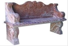 Red Marble Bench