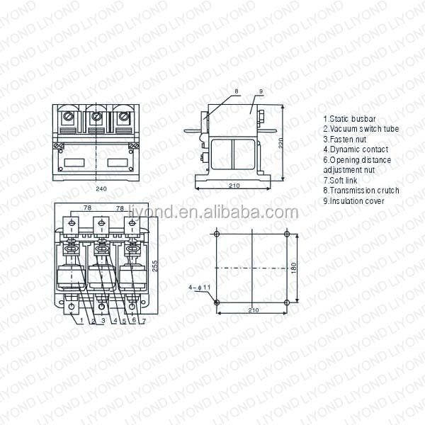 CKJ20 800A Vertical Type AC Vacuum Contactor