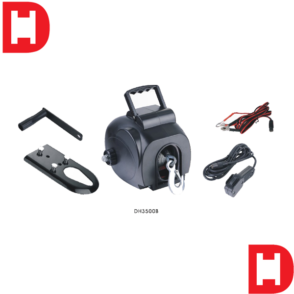 Hot Selling Mini Electric Winch with Handle for 2000lb