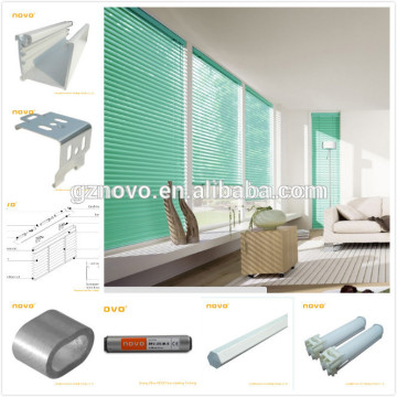 NOVO low price lace pleated window blinds/venentian blind &tubular motors for office or home decor