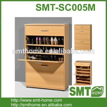 melamine PB MDF flat pack shoe cabinet