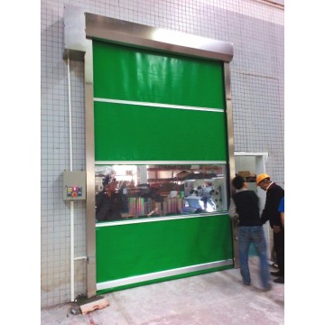 Porta rapida automatica in tessuto industriale in PVC