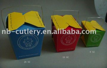 paper noodle box with handle