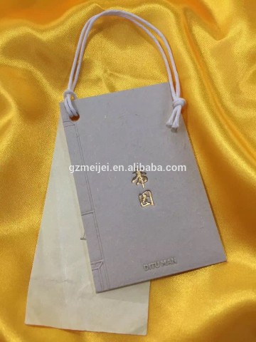 custom hot stamping logo paper hang tag