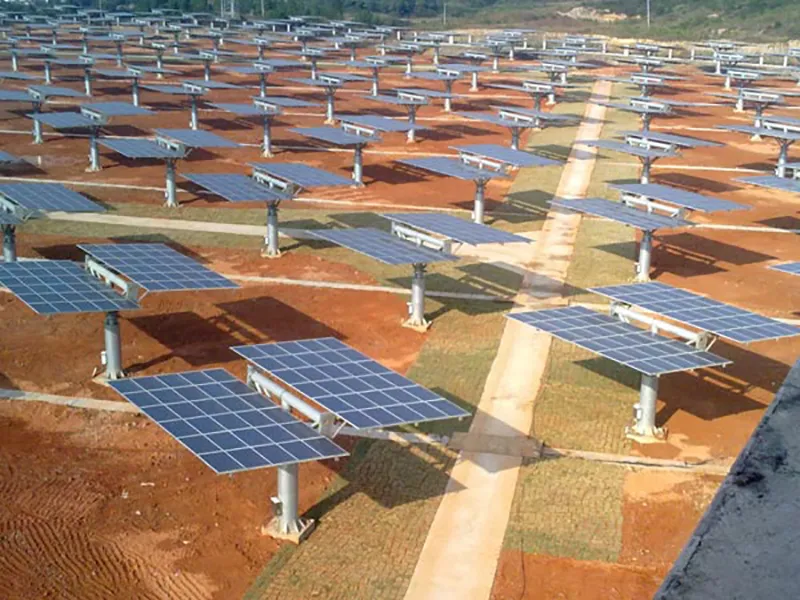 Solar Panel Flat Roof Mounting Solar Tracking System 12kw Dual Axis Solar Tracker