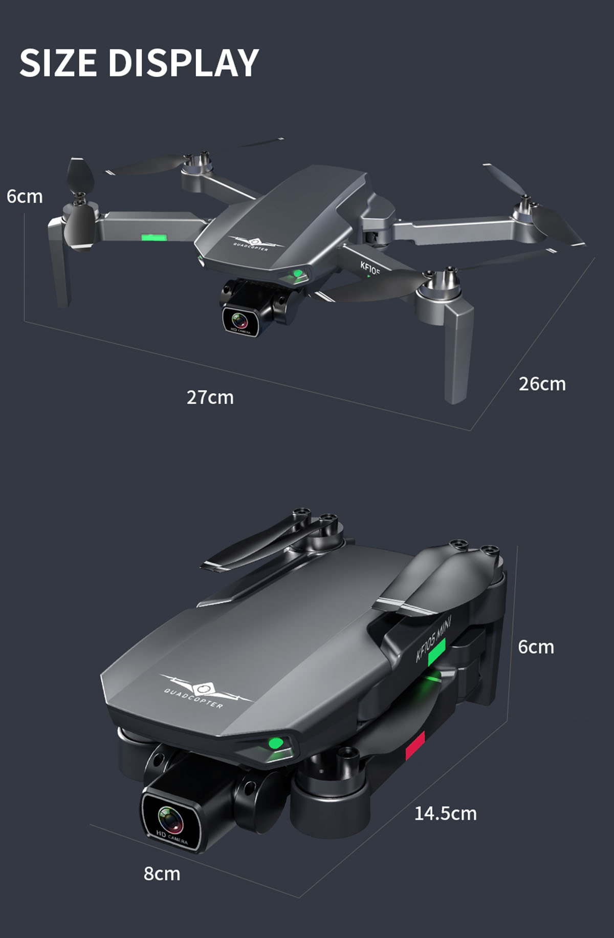KF105 Drone 4K HD Camera GPS Brushless EIS Anti-Shake Photography Professional Image Transmission Foldable RC Quadcopter