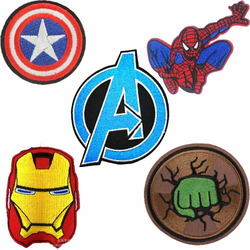 Captain America Iron On Patch Pakaian Bersulam