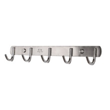 Modern Chrome Plating Door Hook, 5 Rack Stainless Steel Wall Coat Hook