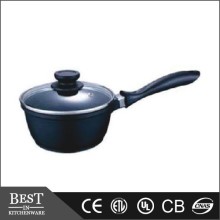 Milk pan with glass lid