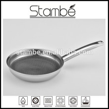 20cm,22cm,24cm,26cm,28cm tri-ply stainless steel cookware with carved pattern inside
