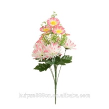 Fabric mum bush artificial chrysanthemum flower for funeral decoration