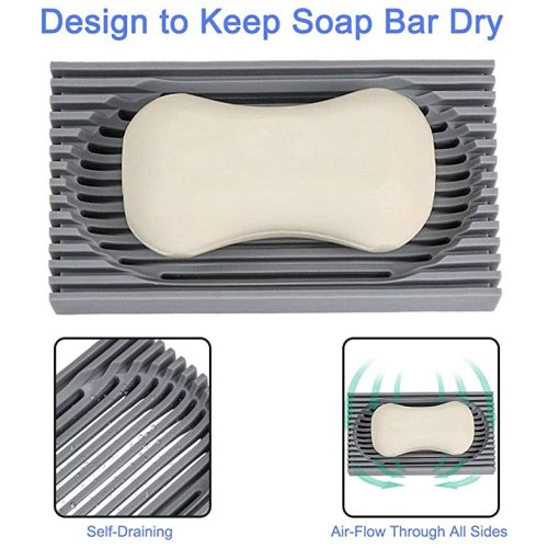 Premium Self Draining Bar Soap Holder for Shower