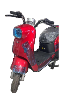 Red small electric scooter