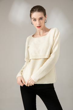 Casual all-in-one knit sweater
