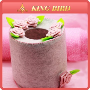 DIY felt high quality cylinder crochet tissue box covers
