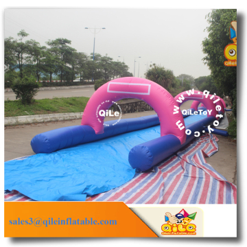 inflatable double lane slip slide