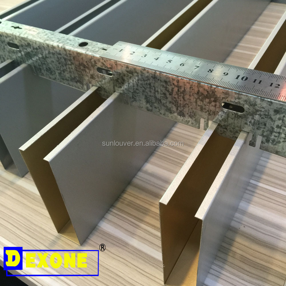 Exterior aluminum rectangular tube frames aluminum square louver for building