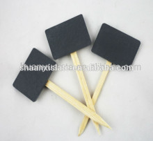 Nature slate rectangle black Plant Label 15x6cm