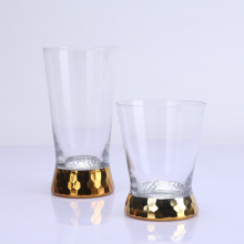 Gold Color Electro Plating Drinking Glass