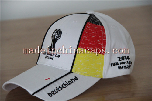 Sales white cotton printing and embroidery sports cap