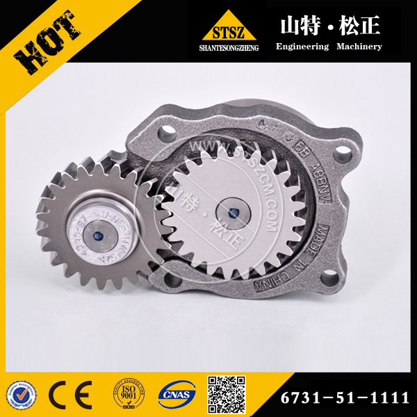 مضخة الزيت ASS&#39;Y 6731-51-1111 لمحرك Komatsu S6D102E-D-1FL-6S