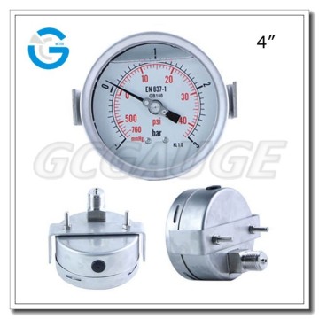 High quality stainless steel pressure gauge panel mount