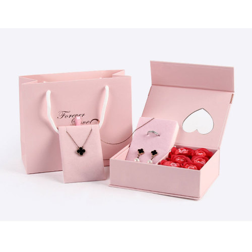 Rose and Jewelry Packaging Wholesale Gift Box Black