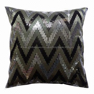 Decorative Sequin Embroidery Cushion