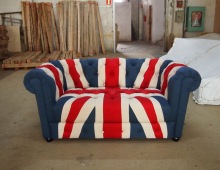 the Union Flag sofa in micro leather (NC5105)