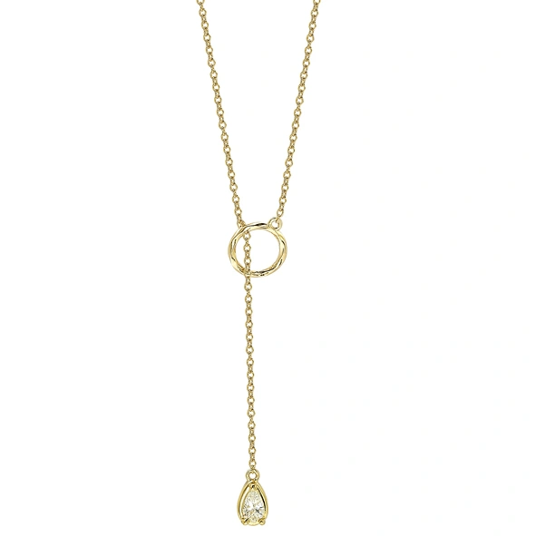 925 Silver 14K 18K Gold Y Necklace Gold Jewelry