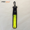 LED Light High Visible Yellow PVC Flashing Keyring