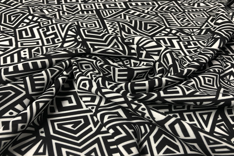 Irregular Pattern Chiffon Fabric Digital Print Fabric For Lady Dress Silk Chiffon Print Fabric